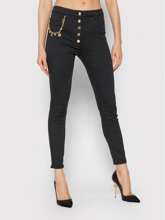 Elisabetta Franchi Džinsai PJ 16S 16E2 V320 Juoda Super Skinny Fit | HOF.lt