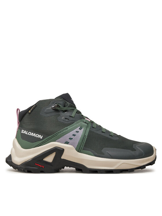 Salomon Salomon Turistiniai batai X Raise Mid Gore-Tex L47458100 Žalia