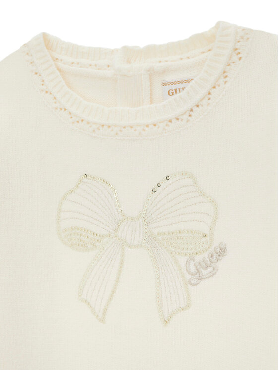 Guess Guess Kleid für den Alltag K6YK09 Z0821 Creme Regular Fit