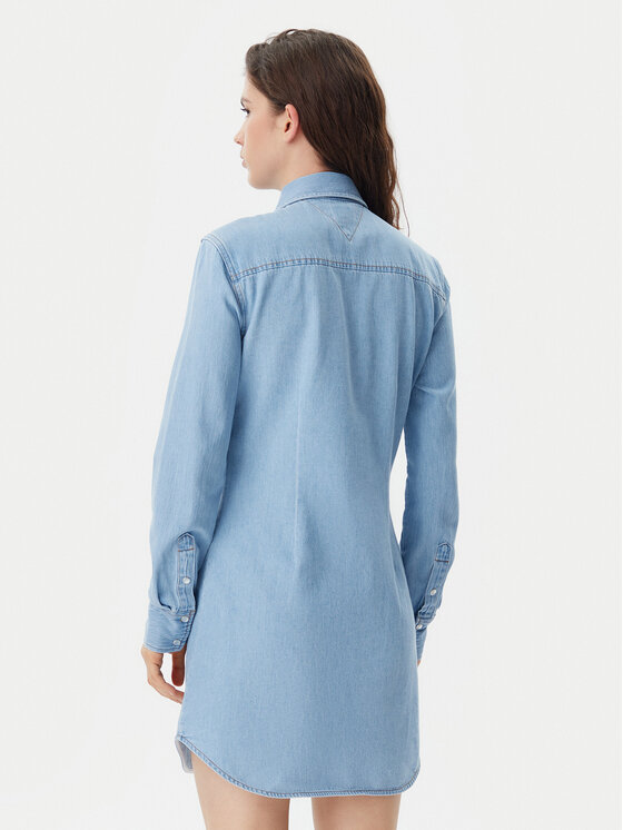 Tommy Jeans Tommy Jeans Дънкова рокля DW0DW20111 Син Regular Fit