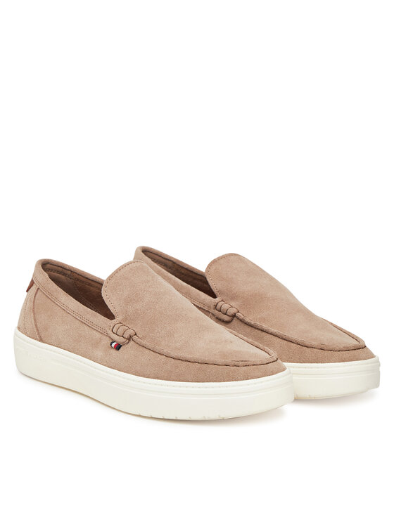 Tommy Hilfiger Tommy Hilfiger Cipele Modern Light Hybrid Suede Loafer FM0FM05354 Smeđa