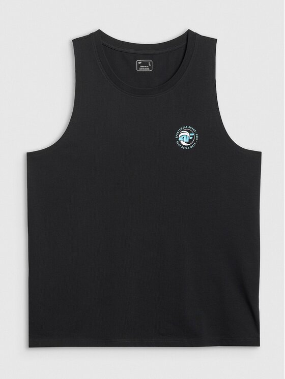 4F 4F Tank top 4FRSS26TSLEM366-20S Czarny Regular Fit