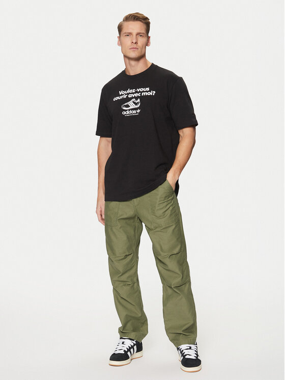 adidas adidas Marškinėliai Graphic Tee JC8366 Juoda Regular Fit