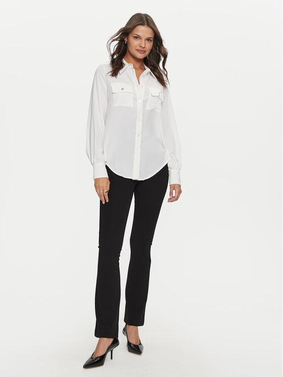 Rinascimento Rinascimento Medžiaginės kelnės CFC0119838003 Juoda Regular Fit
