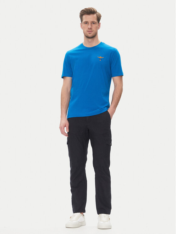 Aeronautica Militare Aeronautica Militare Tričko 251TS1580J372 Modrá Regular Fit
