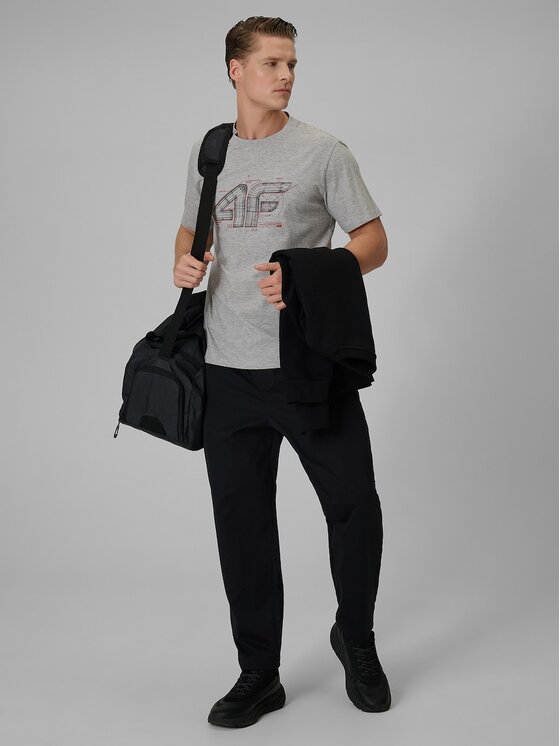 4F 4F T-Shirt COMMERCIAL 12 Szary jasny Regular Fit