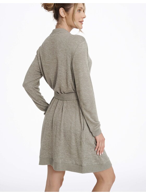 Esotiq Esotiq Szlafrok 41133 Szary Regular Fit