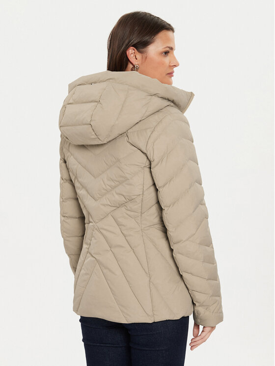 Tommy Hilfiger Tommy Hilfiger Пухено яке Chevron WW0WW42623 Бежов Regular Fit