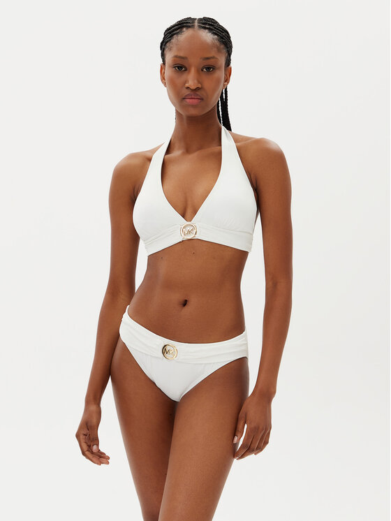 MICHAEL Michael Kors MICHAEL Michael Kors Bikini partea de jos MM7M842 Alb