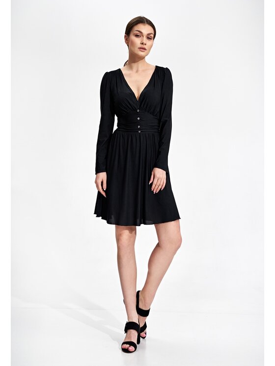 FIGL FIGL Šaty M861 Černá Regular Fit