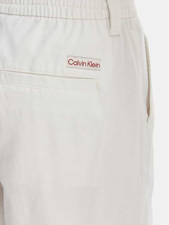 Calvin Klein Jeans Calvin Klein Jeans Spodnie cargo LV047F623G Écru Relaxed Fit