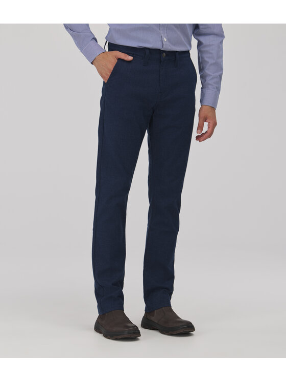 Lee Cooper Lee Cooper Spodnie materiałowe LUKAS Granatowy Straight Leg