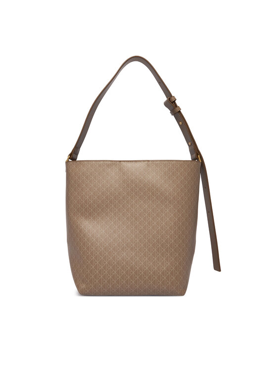 Calvin Klein Calvin Klein Kabelka Emblem Aop Medium Bucket LV04F3365G Béžová