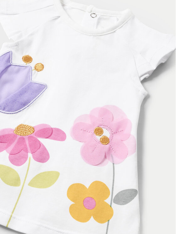 Mayoral Mayoral Vsakodnevna obleka 1811 Bela Regular Fit