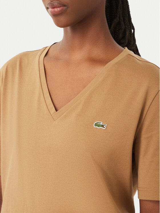 Lacoste Lacoste T-Shirt TF7300 Καφέ Regular Fit