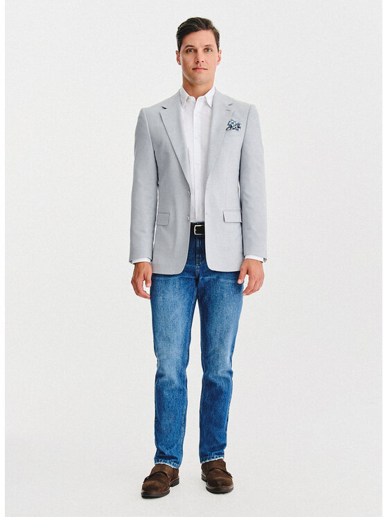 Pako Lorente Pako Lorente Marynarka P25WF-3X-028 Szary Slim Fit