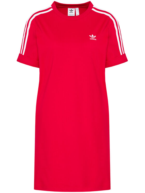 adidas adidas Vsakodnevna obleka adicolor Classics Roll-Up GN2778 Rdeča Loose Fit