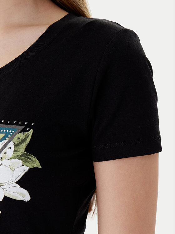 Guess Guess Тишърт W6RI35 J1314 Черен Slim Fit