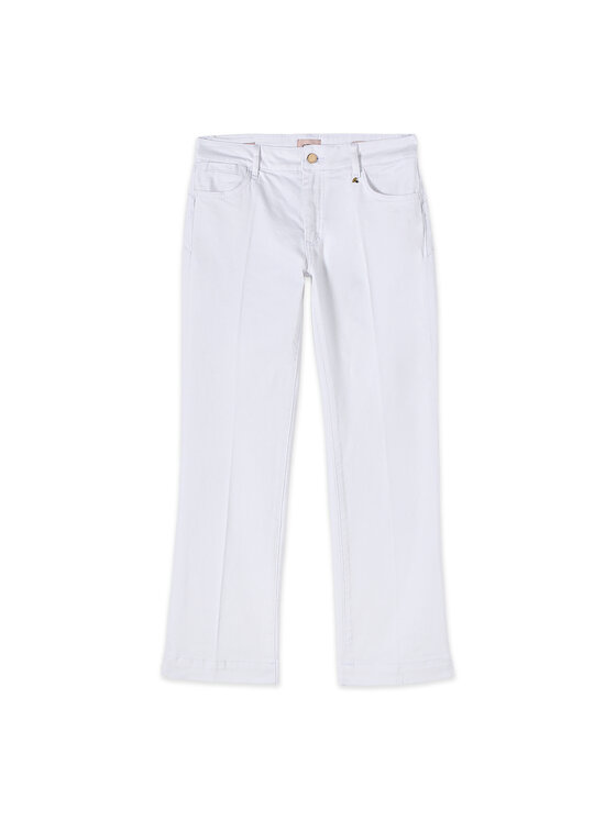 Oltre Oltre Pantaloni di tessuto P751R009379N011 Bianco Regular Fit