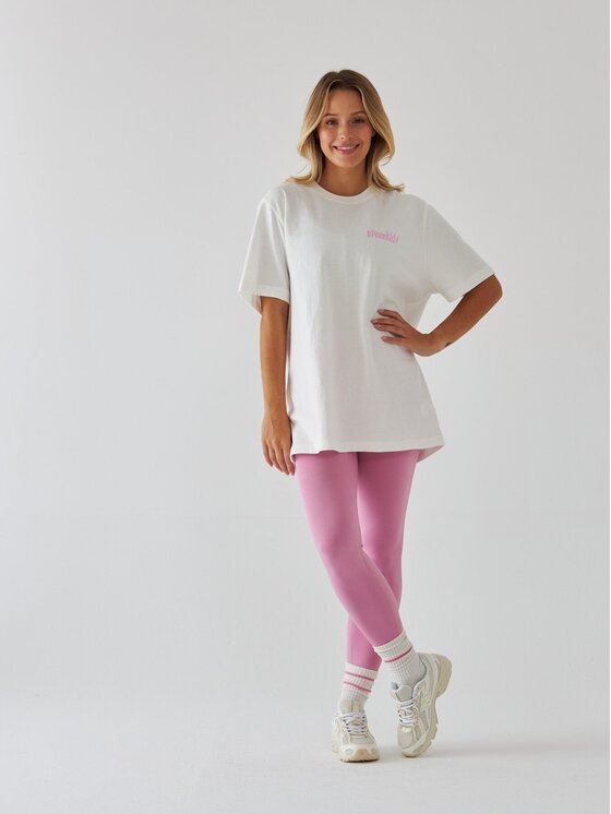 BeShaped BeShaped T-Shirt Pilates Princess Różowy Oversize