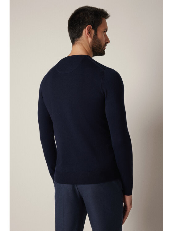 Lancerto Lancerto Sweter Luell SW073225000055 Granatowy Regular Fit