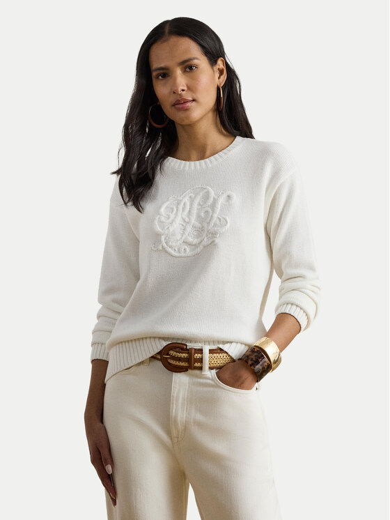 LAUREN RALPH LAUREN LAUREN RALPH LAUREN Svetr 200P08805001 Bílá Relaxed Fit