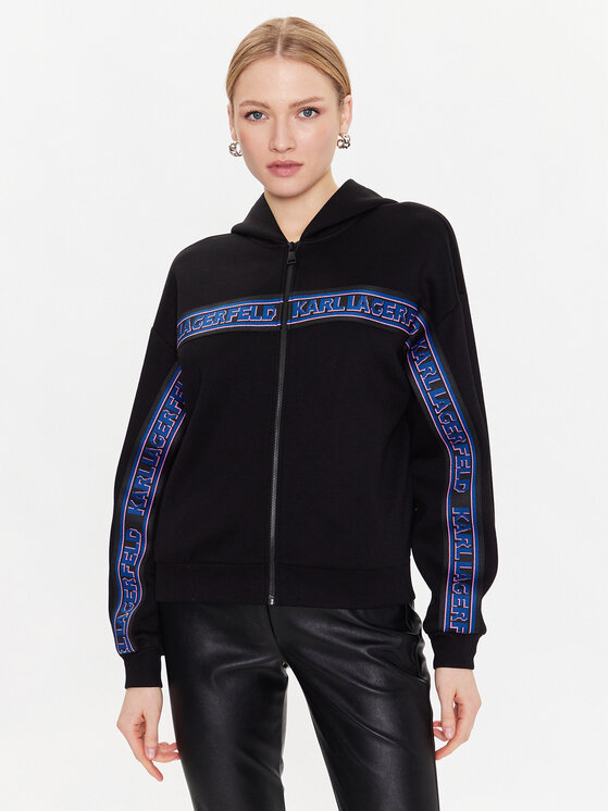 Női Pulóver KARL LAGERFELD, Méret: XS, Fekete, Double 226W1806