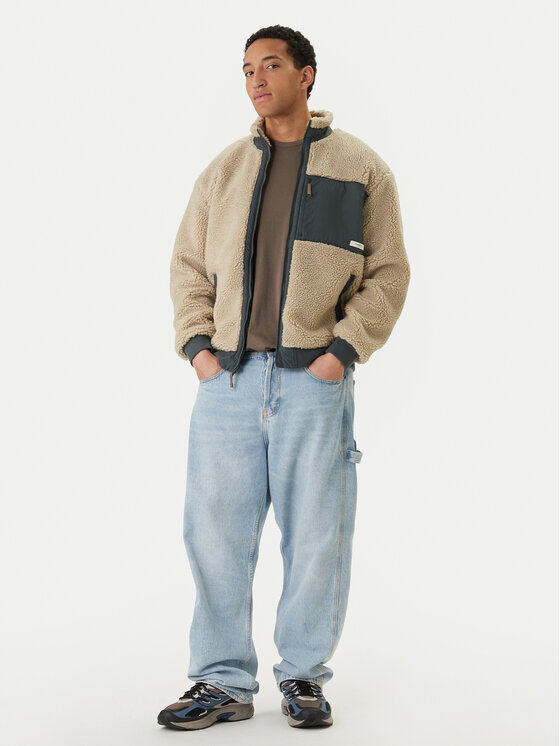 Element Element Fleecová mikina Oak Sherpa ELYJK00224 Béžová Regular Fit