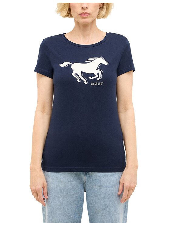 Mustang Mustang T-Shirt Style Loa Niebieski Regular Fit