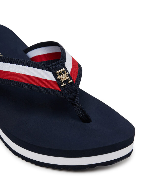 Tommy Hilfiger Tommy Hilfiger Σαγιονάρες Th Corp Mid Wedge Beach Sandal FW0FW08517 Σκούρο μπλε