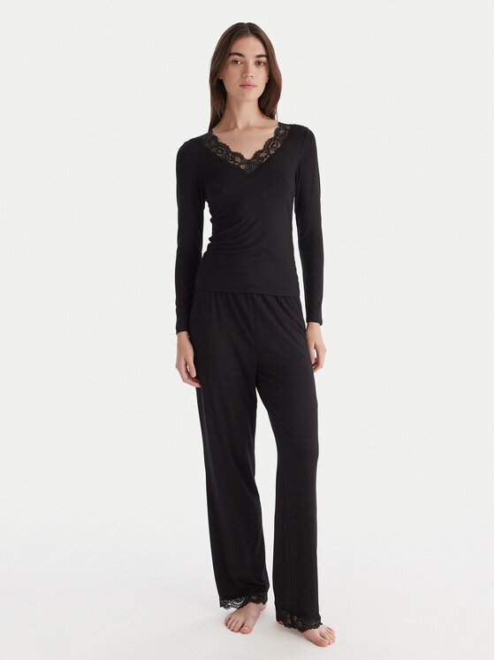 Hunkemöller Hunkemöller Pidžama Nana 302674 Crna Regular Fit