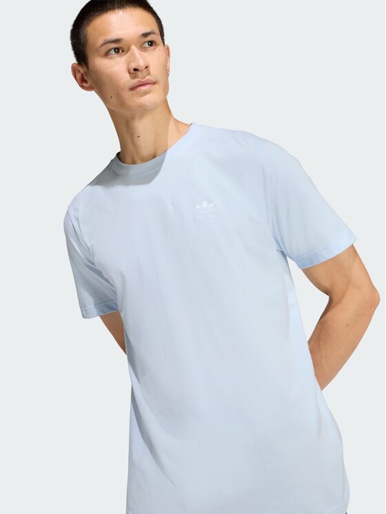 adidas adidas T-Shirt Trefoil Essentials Tee Błękitny Regular Fit