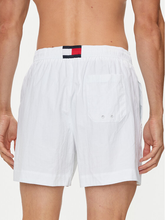 Tommy Hilfiger Tommy Hilfiger Pantaloni scurți pentru înot UM0UM03280 Alb Regular Fit