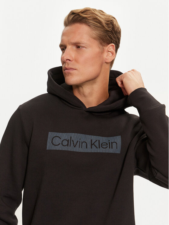 Calvin Klein Calvin Klein Μπλούζα Striped Logo K10K113552 Μαύρο Regular Fit