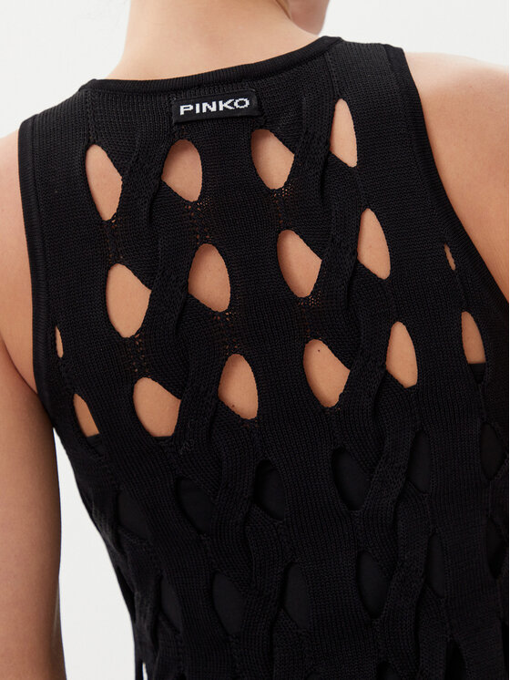 PINKO PINKO Úpletové šaty Allan 105190 A2LW Čierna Regular Fit