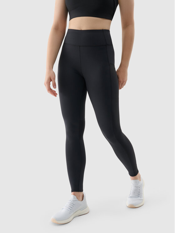 4F 4F Legginsy EMPOWERED BY NATURE Czarny Slim Fit