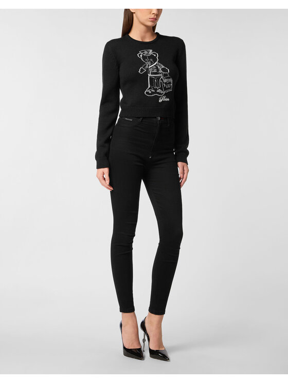 PHILIPP PLEIN PHILIPP PLEIN Sweter 27249 Czarny Regular Fit