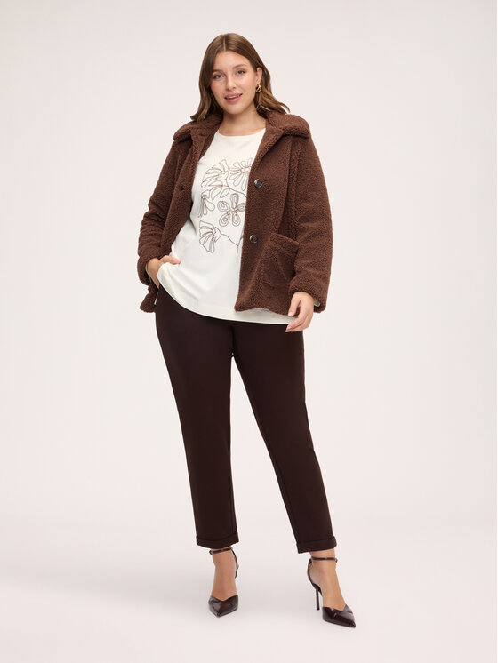 Fiorella Rubino Fiorella Rubino Spodnie materiałowe P074L002491N022 Brązowy Regular Fit