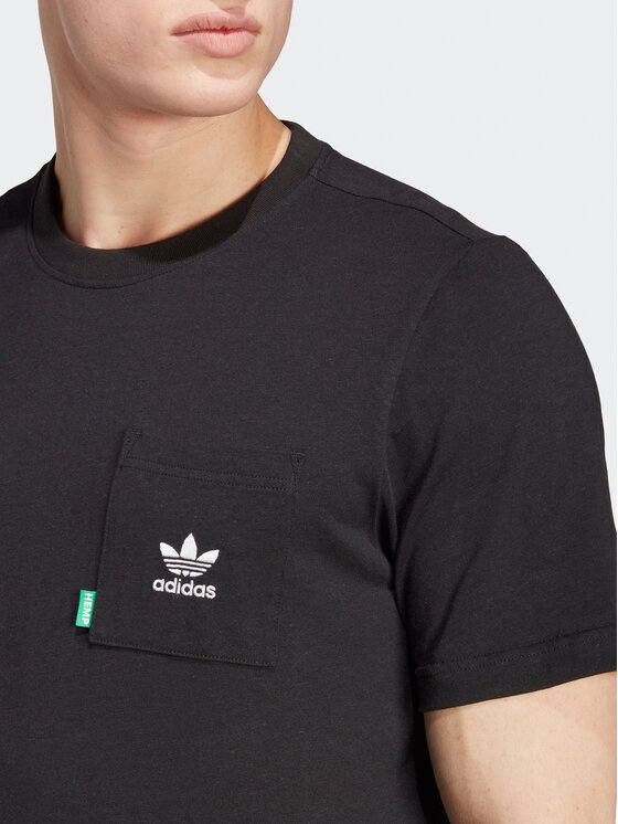 adidas adidas T-shirt Essentials+ Made With Hemp T-Shirt HR8623 Crna Regular Fit