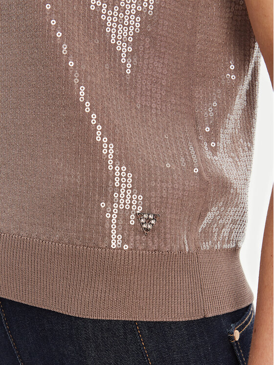 Guess Guess Pulover W5YR21 Z3E70 Rjava Regular Fit