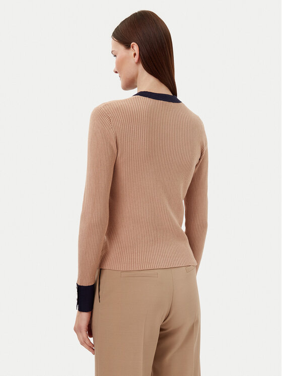 Motivi Motivi Kardigan M4376000732N Beež Slim Fit