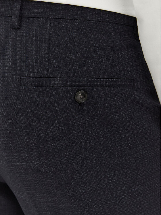 BOSS BOSS Garnitur Huge 50534914 Granatowy Slim Fit