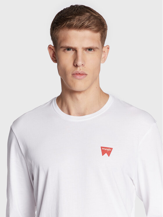 Wrangler Wrangler Longsleeve Sign Off W70KD3989 112320268 Bianco Regular Fit