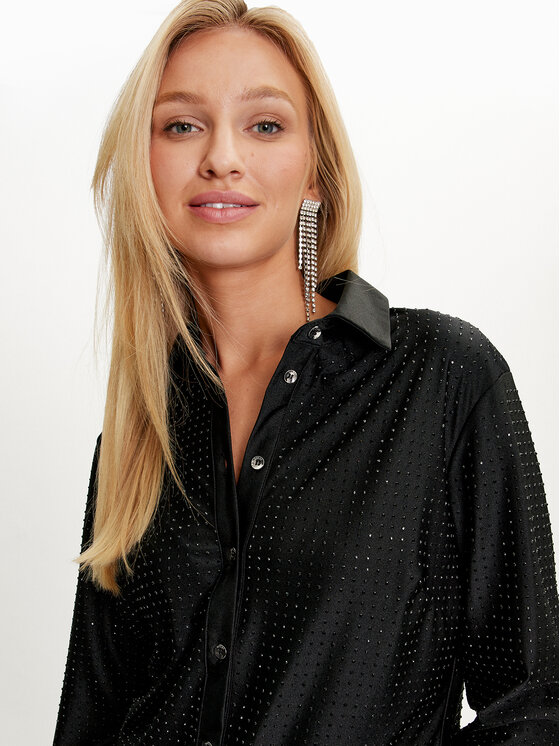 Guess Guess Сорочка W4YP13 KCC10 Чорний Regular Fit