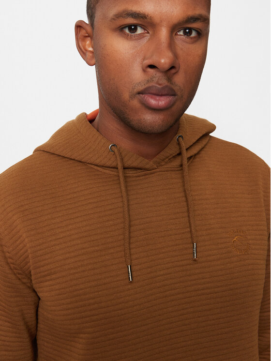 INDICODE INDICODE Суитшърт Yalom 55-677 Кафяв Regular Fit
