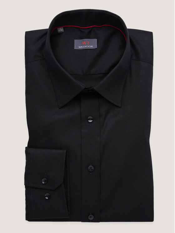 Willsoor Willsoor Koszula s196556sl Czarny Slim Fit