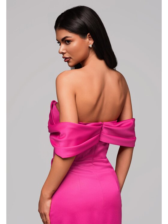 Ombre Ombre Sukienka wieczorowa LA-OM-DLR183 Różowy Regular Fit