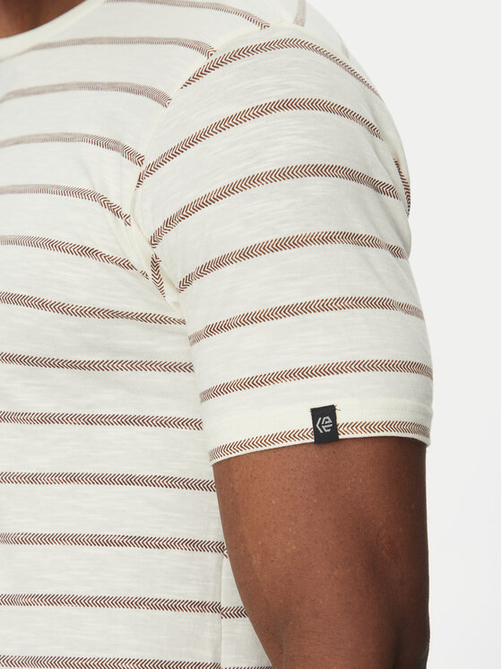 INDICODE INDICODE T-shirt Inrima 41-168 Écru Regular Fit