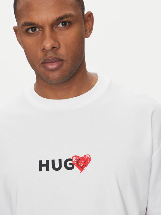 HUGO HUGO Тишърт Dewdam 50530557 Бял Relaxed Fit