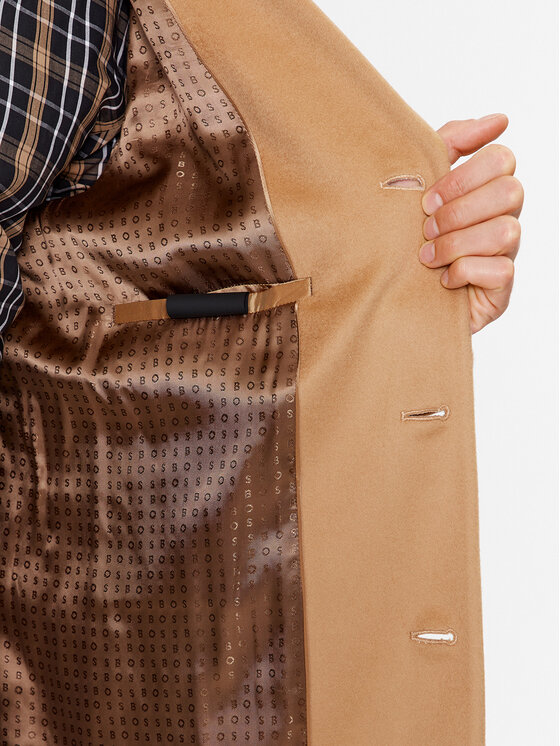 BOSS Boss Cappotto di lana H-Hyde-234 50502327 Beige Slim Fit